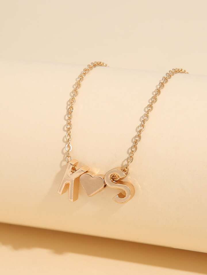 COLLAR PERSONALIZADO: INICIAL + CORAZÓN | ENVÍO GRATIS ❤️📿