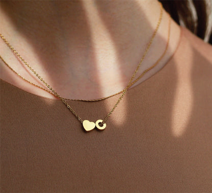 COLLAR PERSONALIZADO: INICIAL + CORAZÓN | ENVÍO GRATIS ❤️📿