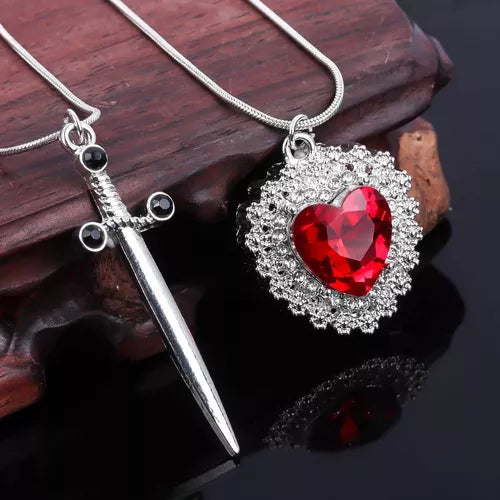 COLLAR PAREJA: ESPADA + CORAZÓN | ENVÍO GRATIS ❤️‍🔥⚔️
