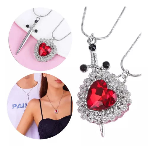 COLLAR PAREJA: ESPADA + CORAZÓN | ENVÍO GRATIS ❤️‍🔥⚔️