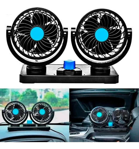 VENTILADOR DOBLE PARA CARRO 12V | ENVÍO GRATIS 🚗🍃