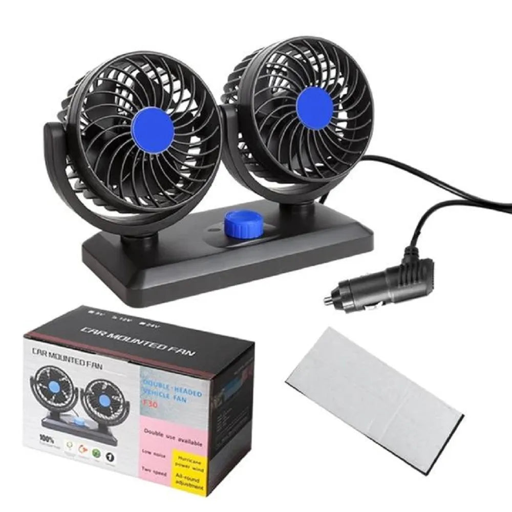 VENTILADOR DOBLE PARA CARRO 12V | ENVÍO GRATIS 🚗🍃